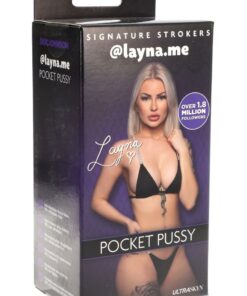 Signature Strokers Girls of Social Media @layna.me Pocket Pussy Masturbator - Vanilla