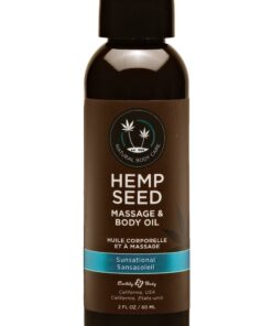 Hemp Seed Massage Oil Sunsation Vegan 2oz