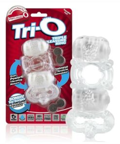 Tri-O Triple Pleasure Ring - Clear