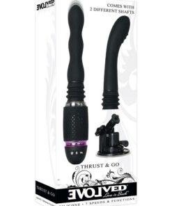 Thrust and Go Silicone Rechargeable Mini Vibrator - Black