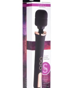 Wand Essentials Scepter 50X Silicone Vibrating Wand Massager - Black