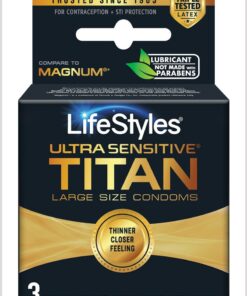 Lifestyles Condom Ultra Sensitive Titan 3 Pack - Extra Large