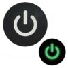 Peekaboo Glow In The Dark Power Button Pasties - Black/Green