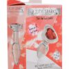 Booty Sparks Red Heart Glass Anal Plug - Small - Red/Clear