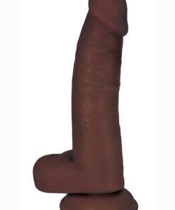 Jock Realistic Dildo with Balls 8in - Chocolate