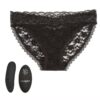 CalExotics Silicone Rechargeable Lace Panty Vibe with Remote Control (3 pieces) - S/M - Black