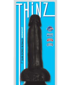 Thinz Slim Dong with Balls 7in - Black
