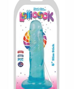 Lollicock Slim Stick Dildo 6in - Berry Ice