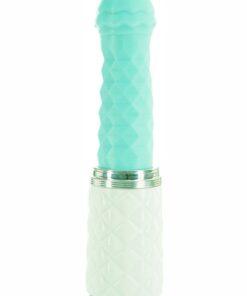 Pillow Talk Feisty Silicone Thrusting and Vibrating Massager - Teal