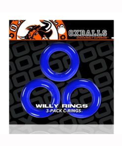 Oxballs Willy Rings Cock Rings (3 pack) - Blue