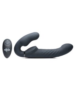 Strap U Ergo-Fit Twist Silicone Inflatable Rechargeable Strapless Strap-On - Black