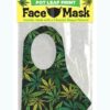 Super Fun Pot Leaf Mask - Green/Black
