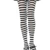Leg Avenue Striped Tights - Plus Size - Black/White