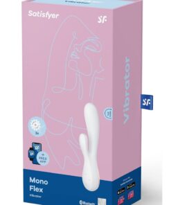 Satisfyer Mono Flex Rechargeable Silicone Rabbit Vibrator - White