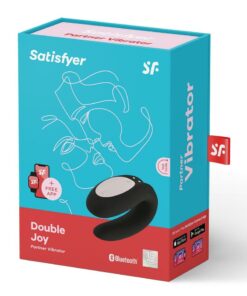 Satisfyer Double Joy Rechargeable Silicone Dual Stimulating Vibrator - Black