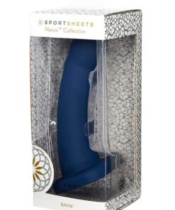 Nexus Collection By Sportsheets BANX Silicone Hollow Sheath Dildo 8in - Navy