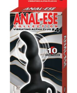 Anal-Ese Collection Rechargeable Vibrating Silicone Alpha Plug #4 - Black