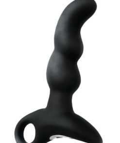 Anal-Ese Collection Rechargeable Vibrating Silicone Alpha Plug #4 - Black