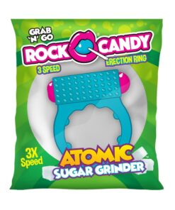 Rock Candy Atomic Sugar Grinder Vibrating Cock Ring - Blue
