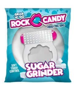 Rock Candy Sugar Grinder Vibrating Cock Ring - White