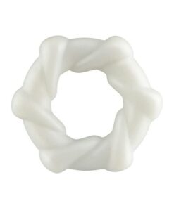 Rock Candy Taffy Twist Cock Ring - White