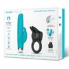 The Rabbit Company The Mini Rabbit and Rabbit Love Ring Silicone Rechargeable Couple`s Playtime Set - Blue/Black