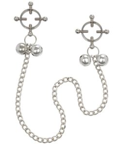 Nipple Grips 4-Point Nipple Press with Bells - Silver