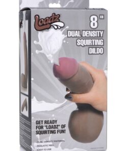 Loadz Dual Density Squirting Dildo 8in - Chocolate