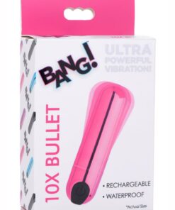 Bang! 10X Vibrating Metallic Rechargeable Bullet Vibrator - Pink