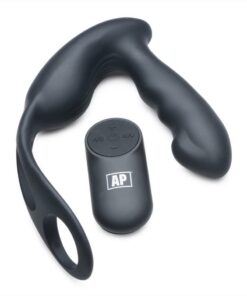 Alpha Pro 7X P-Strap Milker Silicone Rechargeable Vibrating Prostate Plug with Milking Bead