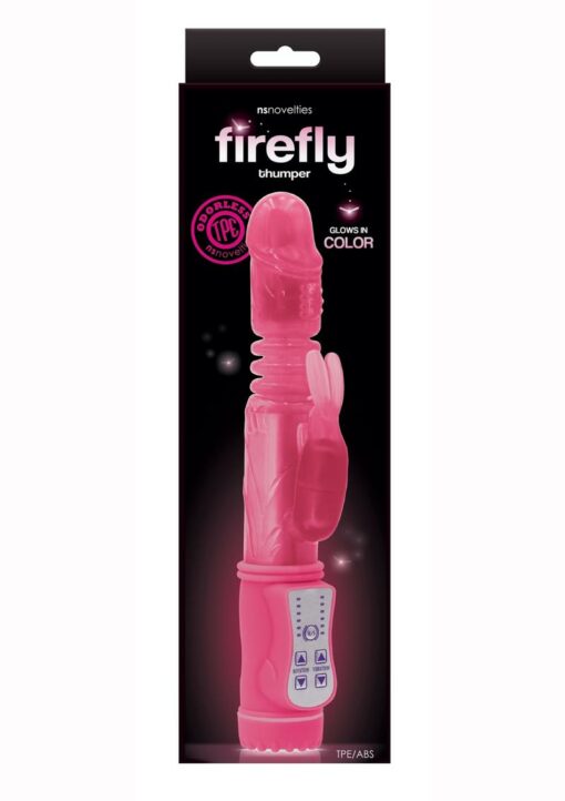 Firefly Thumper Glow In The Dark Thrusting and Rotating Rabbit - Pink