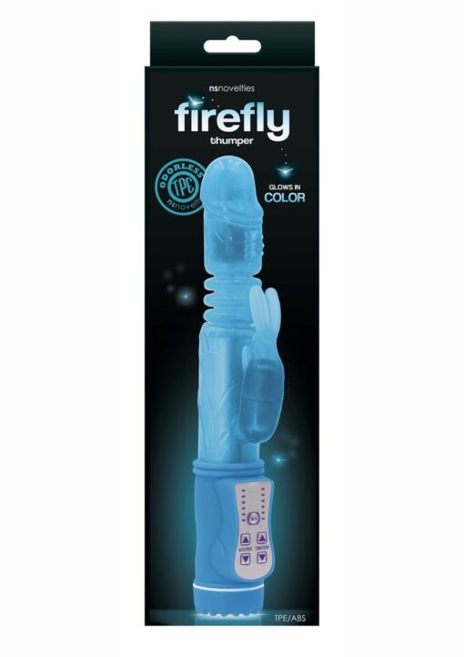 Firefly Thumper Glow In The Dark Thrusting and Rotating Rabbit - Blue