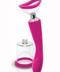 Inya Silicone Rechargeable Pump and Vibrator - Pink