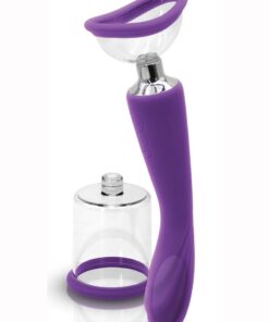 Inya Silicone Rechargeable Pump and Vibrator - Purple