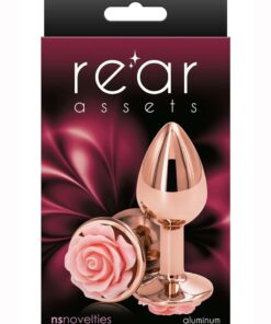 Rear Assets Rose Aluminum Anal Plug - Small - Pink/Rose Gold