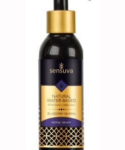 Sensuva Natural Water Based Blueberry Muffin Flavored Lubricant 4oz