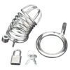 Blue Line Deluxe Chastity Cage - Silver