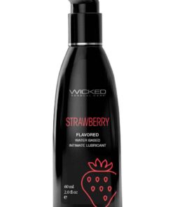 Wicked Aqua Water Based Flavored Lubricant Strawberry 2oz