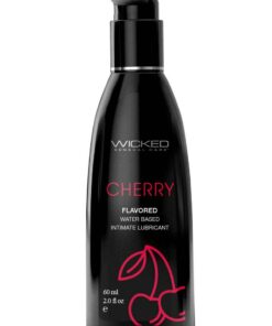 Wicked Aqua Water Based Flavored Lubricant Cherry 2oz