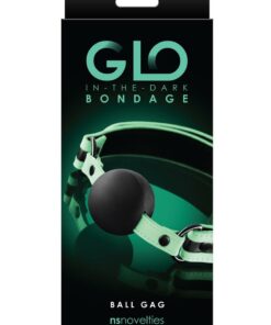 GLO Bondage Glow In The Dark Ball Gag - Green