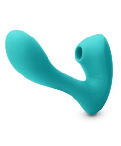 Inya Sonnet Silicone Rechargeable Vibrator with Clitoral Stimulation - Teal