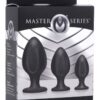 Master Series Triple Juicers Silicone Anal Trainer Set (3 piece) - Black