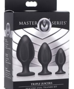 Master Series Triple Juicers Silicone Anal Trainer Set (3 piece) - Black
