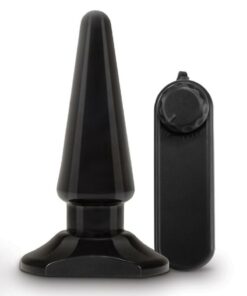 Anal Adventures Basic Vibrating Anal Pleaser with Remote Control - Black