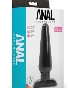 Anal Adventures Basic Anal Plug - Large - Black