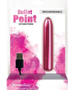 PowerBullet Bullet Point Rechargeable Vibrator - Pink