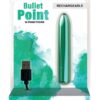 PowerBullet Bullet Point Rechargeable Vibrator - Teal
