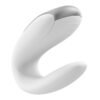 Satisfyer Double Fun Silicone Rechargeable Dual Vibrator with Remote Control - White