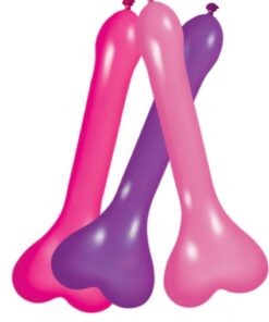 Pecker Balloons Assorted Colors 6 Pack