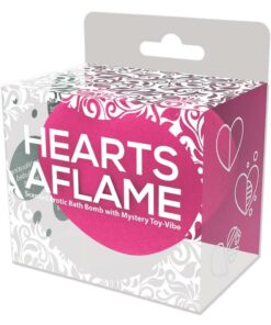Hearts Aflame Scented Erotic Lovers Bath Bomb With Mystery Vibrating Toy - Pink